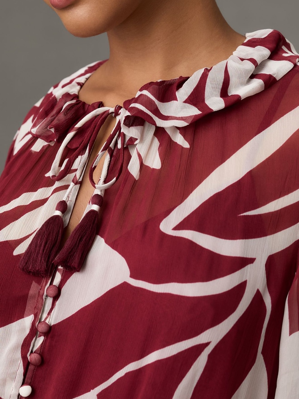Anthropologie Marais Printed Chiffon Mini Dress - Picture 7 of 16